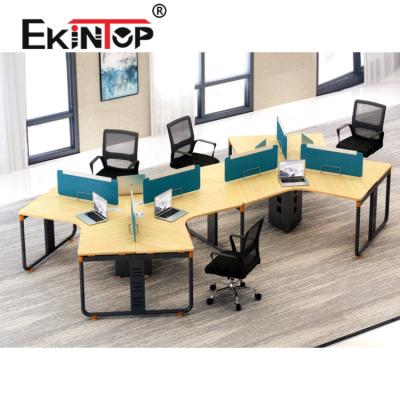 China Fashionable Fine Workmanship Office Workstation For 8 Person Computer Desk For Staff for sale