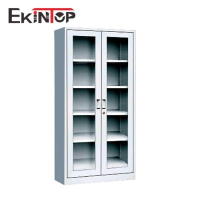 China Customize Ekintop Korean Modular xxxn 4 to shelving storage cabinet door metal glass filing cabinet for sale