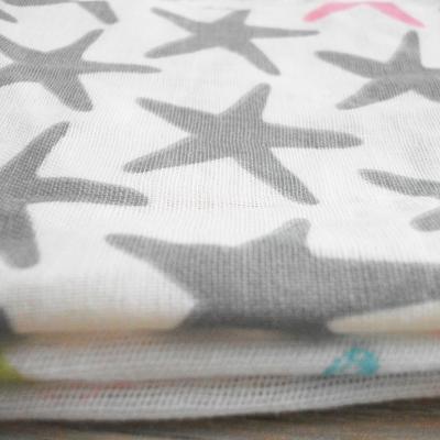 China Baby Organic Pure Cotton Gauze Fabric Baby Print Anti-Static Ideal For Sunshade for sale