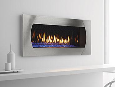 China Indoor Linear Direct Vent Gas Fireplace / Horizontal Gas Fireplace Insert for sale