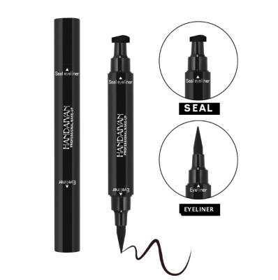 China Private Label Waterproof Black Eyeliner Pen Waterproof Double Seal Eyeliner for sale