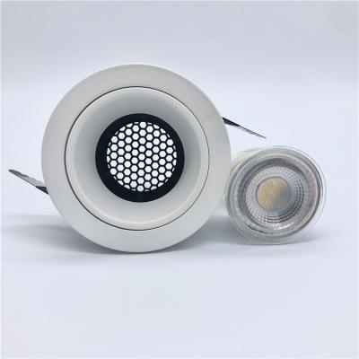 China Deep hole replacement MR16 GU10 module design 5W 7W 8W 10W 12W anti-glare flip down cob led downlight for sale