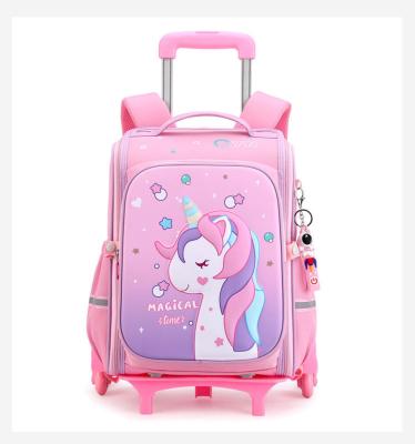 China Wholesale Anti-theft Ridge Cartoon Cute High Quality Relief Trolley Backpack Primary Children Student School Bags For Boy Girl Children for sale