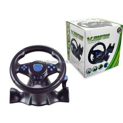 China Game wheel steering 7 in 1 dual game wheel racing steering vibration for switch/Xbox 360/xbox One/pc/ps4/ps3/android with pedal for sale