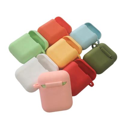 China For Airpods Wholesale Custom Shockproof Soft Silicone Cover Case For Airpods1 2 For Airpods 2 Case Earphone Cover Protective Case For Apple for sale