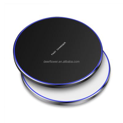 China Amazon Wholesale Fast Wireless Charger Pad Qi 10W QI Portable Phone Charging Wireless Charger For Iphone Samsung for sale