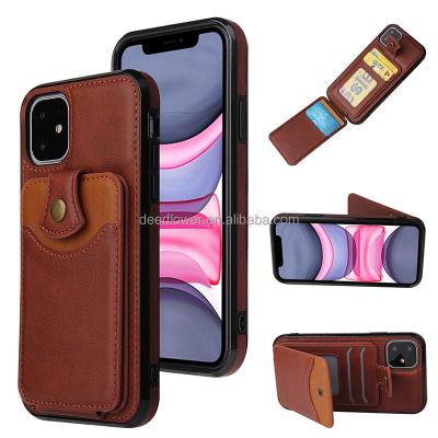 China wholesale Anti-fall For iphone 13 Luxury PU Back Cover Wallet Card Leather Phone Case For Iphone 12 13 Mini Pro Max for sale