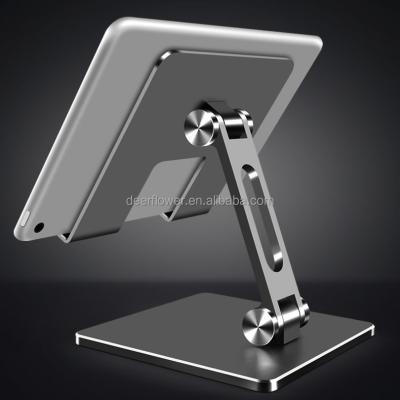 China Adjustable Newest Universal Foldable Metal Tablet Stand For Ipad Tablet Stand Aluminum Bracket for sale