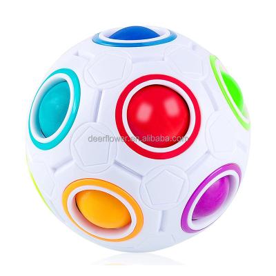 China Jigsaw Toy Puzzle Game Football Children's Educational Toys Stirring Person Cubes,Rainbow Strain Ball,Rainbow Magic Ball 7*7*7cm for sale