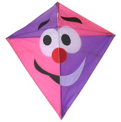 China Clown Pattern Diamond Stunt Kite Single Line Type Easy Assembled For Beginner Playing for sale