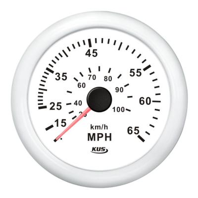 China KUS Pneumatic Speedometer 65MPH Marine Black/White Need to be equipped with Pitot tube 85 for sale