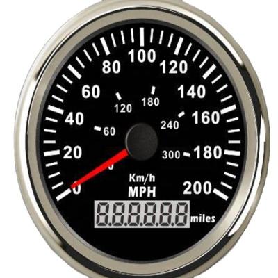 China Universal Racing Cars LCD Digital Display GPS Voltmeter Gauge Water Temperature Gauge Car 200km/h Tachometer for sale