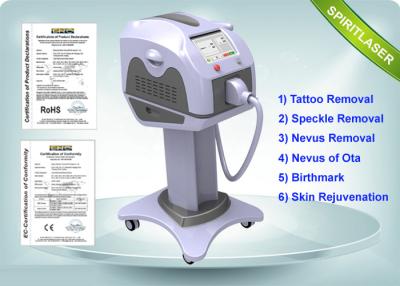 China Vertical Q-switch ND YAG Laser For Tattoo Removal With Remote control system 10HZ for sale