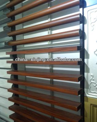 China Artistic Wooden Grain Color Ceilings Metal Ceiling Partition Decorative False Ceiling for sale