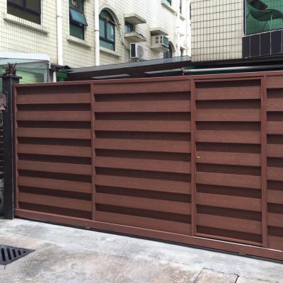 China Sliding automatic system gate modern aluminum desugn retractable sliding gate for garden and villa backyard for sale