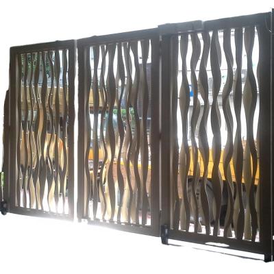 China Decoration customized high quality cnc aluminum door luxury villa gate for base way and entry yard for sale