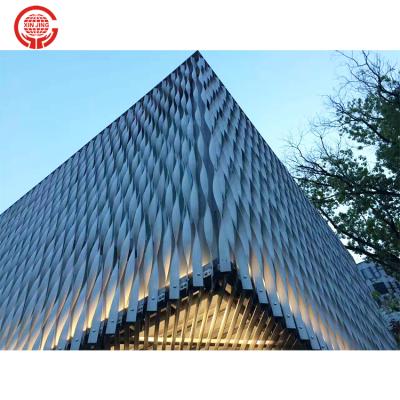 China Hotel luxury five star decoration high precision mall ceiling panel twist aluminum wall cladding panel for sale