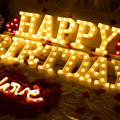 China Wedding Birthday Party Marquee Love Letters Light Up Number For Wedding Decoration Event Props for sale