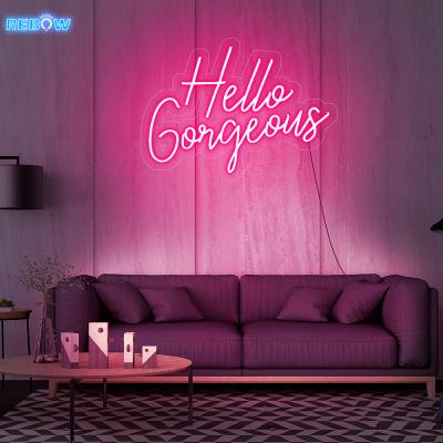 China LANDSCAPE Rebow Discount Silicone Acrylic Electronic Party Sign Party Letter Free Shipping Custom Gorgeous Led Neon Sign Hello for sale