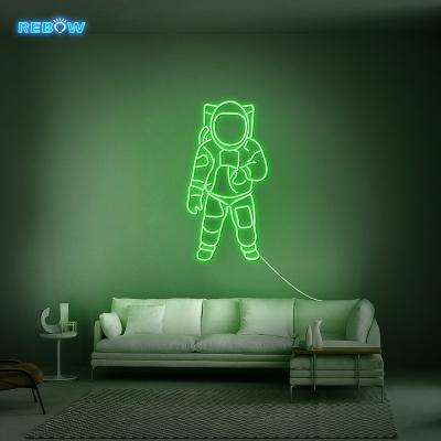 China Free Shipping Custom Astronaut Neon Lamp Home Advertising LED Bar LANDSCAPE Rebow 45CM Silicone Party Neon Sign Light for sale