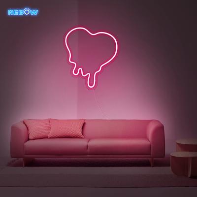 China LANDSCAPE Free Rebow DropShipping Design Shipping 6*12 12V Silicone Neon Light Letter Love 40CM Custom Drip Heart Neon Sign for sale