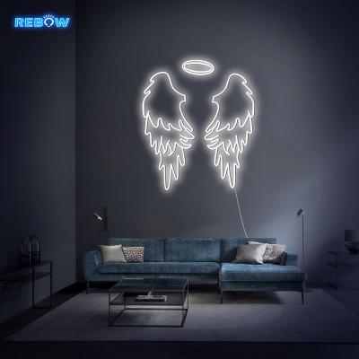 China LANDSCAPE Rebow Dropshipping Free Shipping Flex Rope 80CM LED Electronic Letter Sign Angel Wing Neon Sign Custom Light for sale