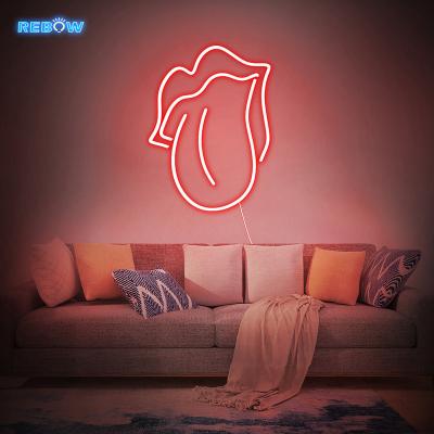 China Free Shipping LANDSCAPE Rebow 50CM Custom Neon Light Signs Letter Bar Electronic Shop Advertising Logo Wild Mouth LED Neon Sign for sale