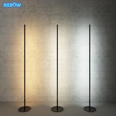 China Lighting Works Luxury Nordic White Home Running Room LED Remote Rebow Party Hotel RGB Circle Tripod Corner Floor Lamp for sale