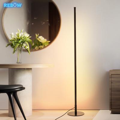 China Lighting Functions Rebow Drop Shipping Hotel Home Circle RGB Warm White Nordic Feather Shelf Standing Contemporary Corner LED Floor Lamp for sale