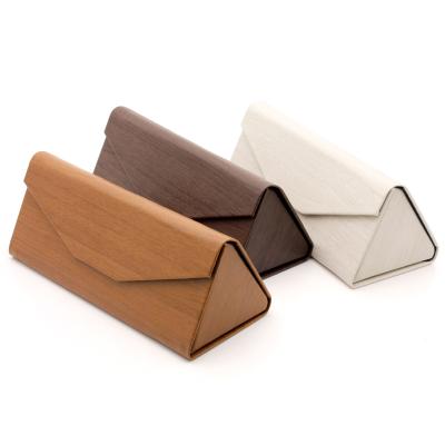 China Foldable Custom PU Leather Glasses Case Collapsible Sunglasses Case Packaging With Logo for sale