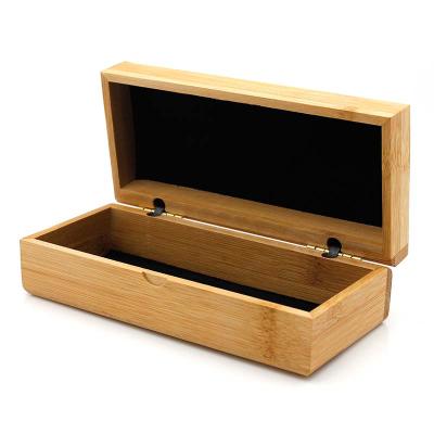 China Contain Glasses Hot-selling Rectangle Box Eco-friendly Bamboo Glasses Case Custom Logo Packaging Boxes for sale