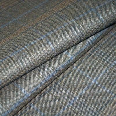 China Polyester 70 viscose 20 wool woven fabric china textile check metallic fabric for men T/R/W coat/pants western style for sale