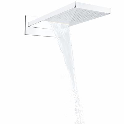 China Without Turnout Hot Sales Chrome Polished 50X23cm Dual Function Shower Head Bathroom Rainfall Waterfall Shower for sale