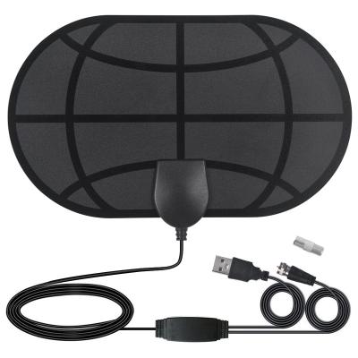 China Outdoor Earth Shape TV Antenna for Rural Areas HD TV Flat Panel Antenna VHF UHF Indoor Digital Antenna 220*130*0.8mm for sale