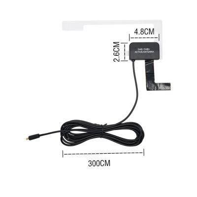 China Active Antenna with Built in RF Amplifier for Universal MCX Digital Radio Connector Signal AMP Marine Vehicle Boat RV Car DAB Auto Radio Antenna for sale