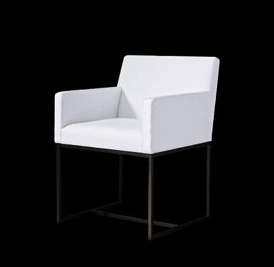 China Contemporary White Kitchen Fabric Foldable Upholstered Dining Room Luxury Dining Chair for sale