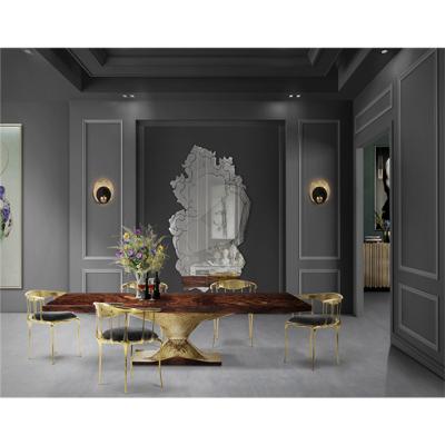 China Dining Table Set for Dining Home Hotel Wedding Event Party Banquet Table Dining Room Table Sets 6 Modern Chairs for sale