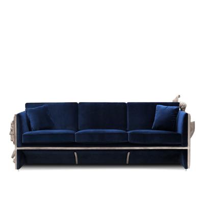 China Latest Modern Home Furniture New Model Dark Blue Sofa Furniture Luxury Sofas Dark Blue Sofa for sale