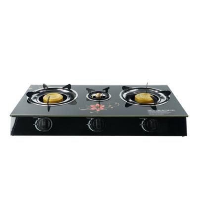 China Hotel Micro 3 Burner Gas Stove Gasstove Cooktop for sale