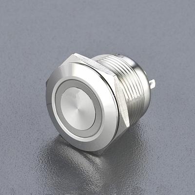 China LED illuminated metal pushbutoon switch 19mm mounting hole JS19F-10E for sale