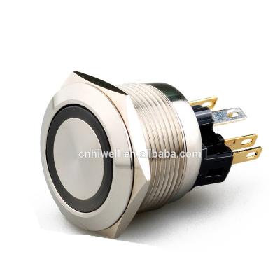 China High quality vandal proof illuminated push button switch JS22F-11E for sale