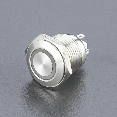 China 16mm RGB Push Button Switch Momentary 1NO 12V Waterproof Metal Led Bright Common Cathode JS16F-10E / RGB for sale