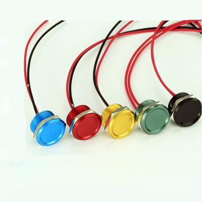 China New Design 16MM Electrical Anodized Aluminum Piezo Switch Momentary or Latching for sale