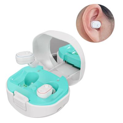 China ELHearing Mini Digital Sound Amplifiers TWS Rechargeable Bluetooth Earphone Ear Wireless Hearing Aids for Elderly for sale