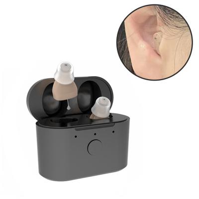 China Charging Case with Type-C Interface ELHearing Mini Invisible Rechargeable In-Ear New Gear Attached Hearing Amplifier for Elderly for sale