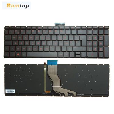 China For Laptop Red Letters French Keyboard for HP 15-AB with FR Laout Backlit laptop Keyboard for sale