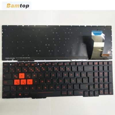 China Laptop Optical Turkish Keyboard For Asus GL553 GL553VE ZX553VD FX553VD TR Red Backlit Layout for sale