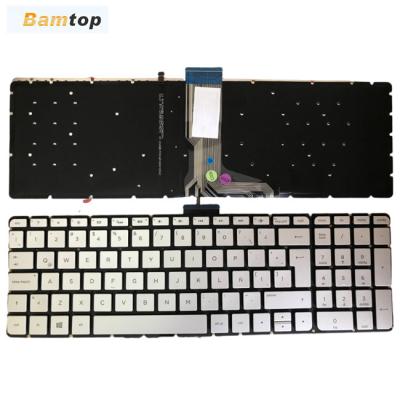 China Internet Keys Spanish Keyboard Laptop For HP X360 M6-W 15-W Silver With Backlight for sale