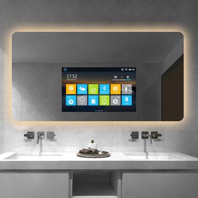 China WAYBOM Smart Magic Mirror Magnifying Advertisement Shows TV Show Bathroom Vanity Led Magic Mirror for sale