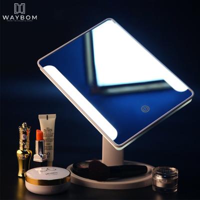 China Wholesale Lighted Led Lighted Vanity Girl Makeup Table Mirror With Hollywood Style for sale